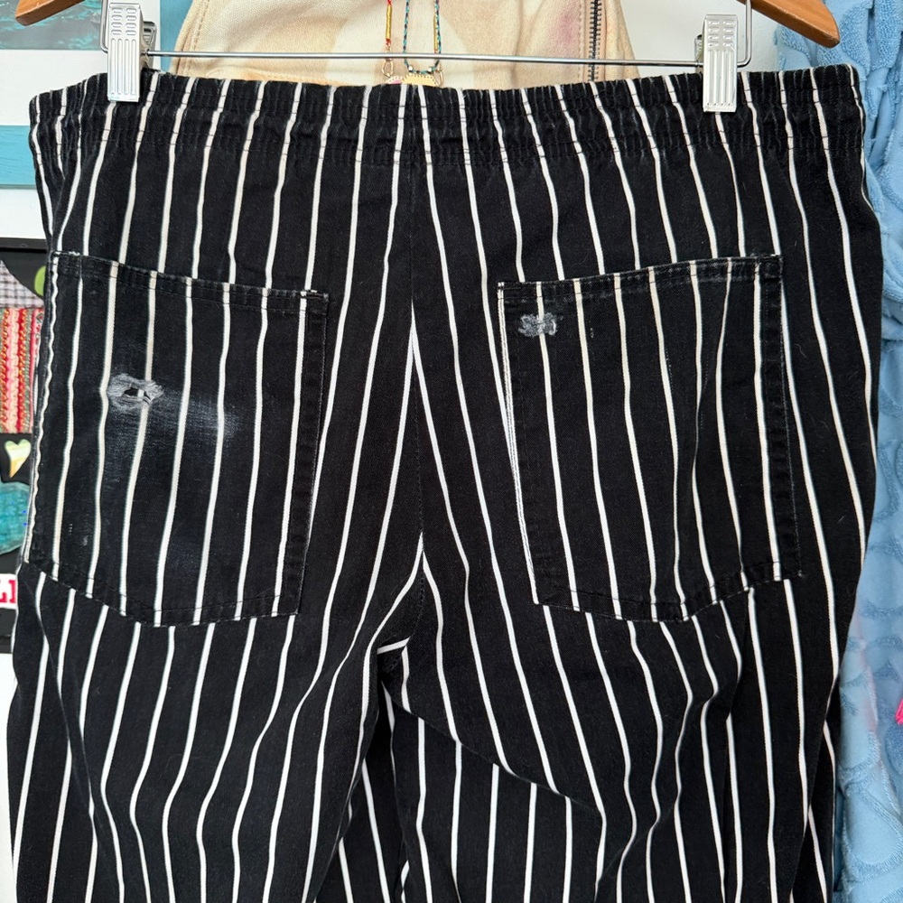 VTG Pinstripe striped baggy chef pants